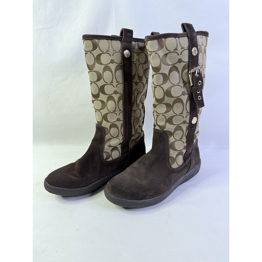 COACH Tullip Boots Womens size 7 B Brown style F2020/G12  Lined Rubber Sole